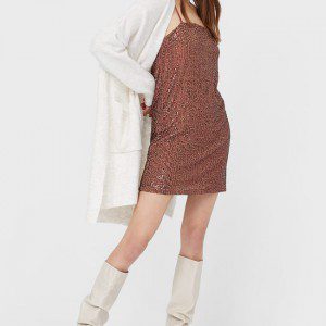 Vestido rose golden de lentejuelas