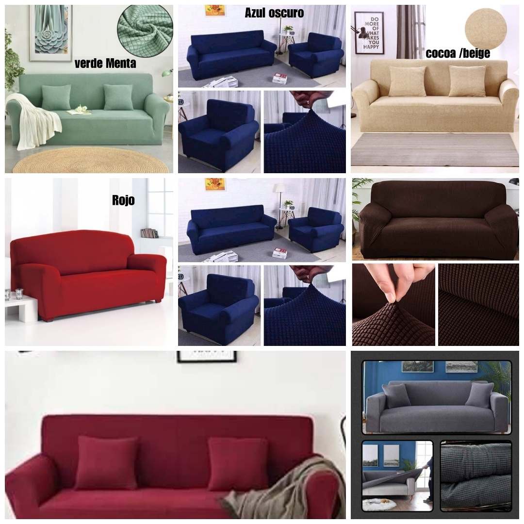 Cobertores Spandex 3,2,1 se adapta al 90% de los sofa por su tela strech -  Mimarket