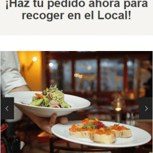 Web para Restaurante, cafeterias, bares.