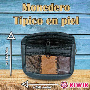 Monedero en tipico en piel