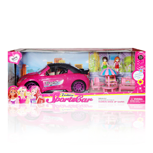 Carro deportivo con helicóptero