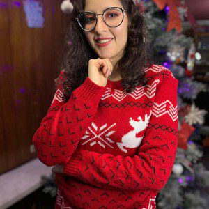 Suéter Navideño diseño Reno, Unisex