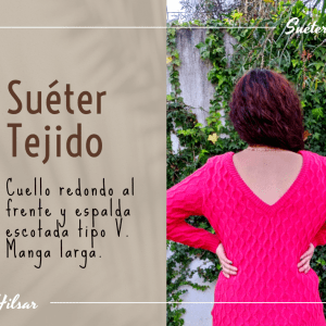 Suéter tejido espalda Escotada