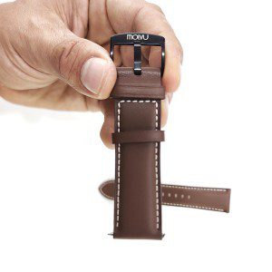 PULSERA CUERO CAFÉ T6