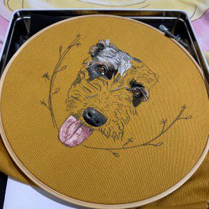 Bordado de perrito – needle painting