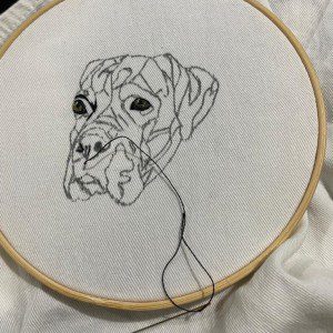 Bordado de boxer – needle painting