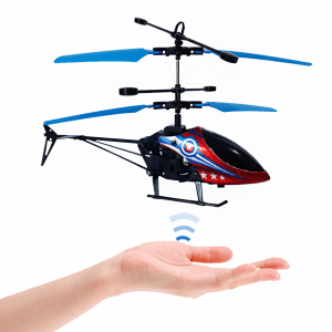 HELICÓPTERO CAPITAN AMÉRICA DE SENSOR / ROJO Y AZUL