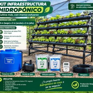 Kit Hidroponico estructura, sales nutritivas
