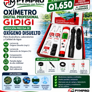 Oximetro sensor acuicola tilapia camaron agua