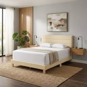 Cama Matrimonial con Cabecera Tapizada