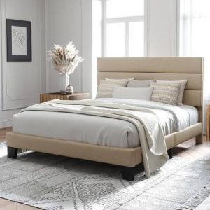 Cama Matrimonial con Cabecera Tapizada