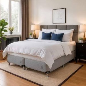 Cama King con Cabecera Acolchada