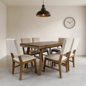 Comedor para 6 personas en madera de cedro