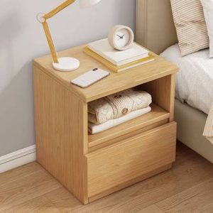 Mesa de Noche Vintage con Cajón