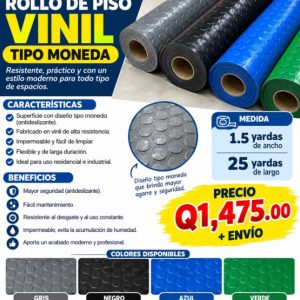 Piso Vinílico Rollo Resistente